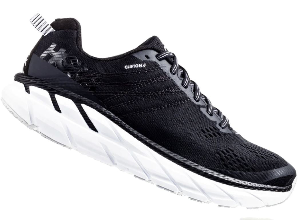 Hoka Black/White Clifton 6 Womens Running Shoes 1102873
