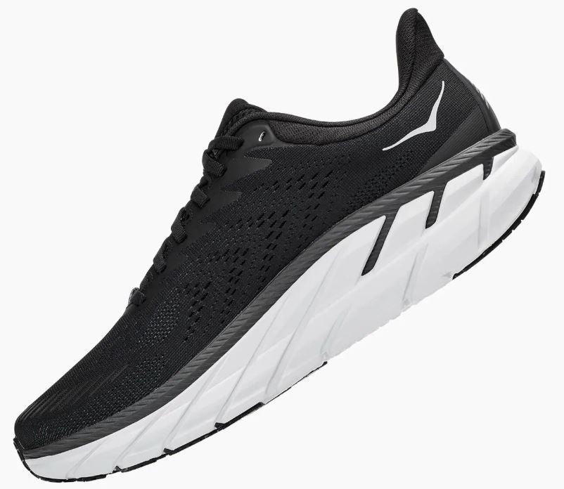 Hoka Black/White Clifton 7 Mens Road Running Shoes 1110508/34