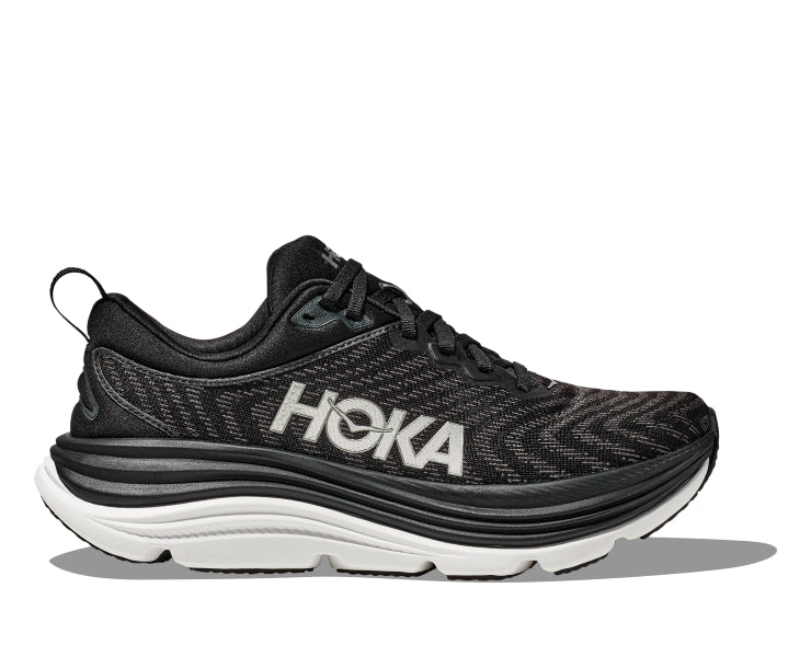 Hoka Black/White Gaviota 5 Women's Athletic Shoes 1134235-BWHT
