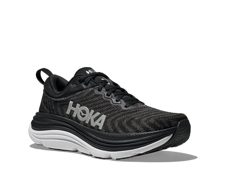 Hoka Black/White Gaviota 5 Women's Athletic Shoes 1134235-BWHT