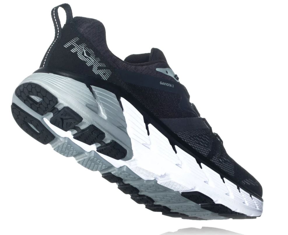 Hoka Black/Wrought Iron Gaviota 2 Cushioned Mens Athletic Running Shoes 1099629