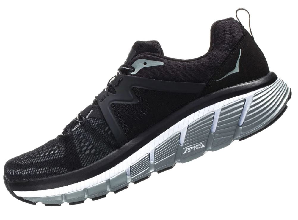 Hoka Black/Wrought Iron Gaviota 2 Cushioned Mens Athletic Running Shoes 1099629