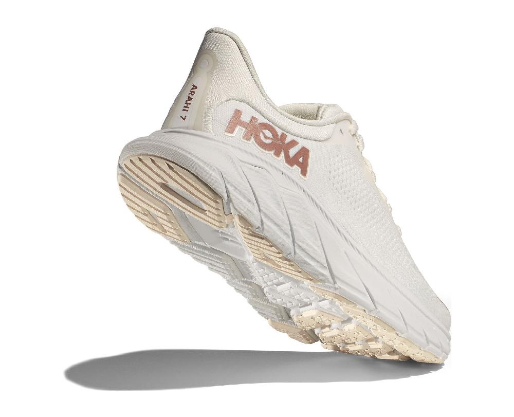 Hoka Blanc De Blanc/Rose Gold Arahi 7 Women's Running Shoes 1147851-BSG