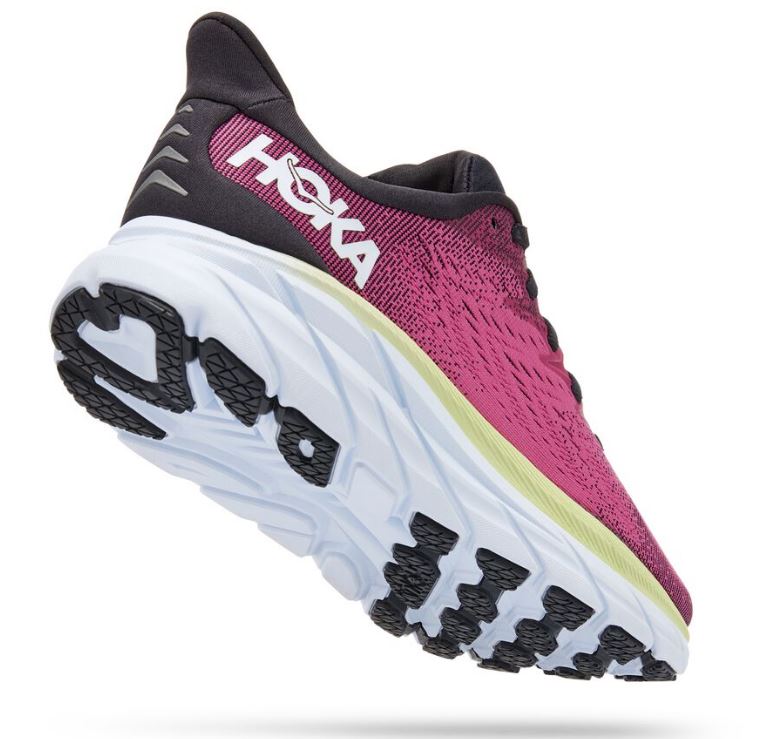 Hoka Blue Graphite/Ibis Rose Clifton 8 Womens Running Shoes 1119394-BGIR