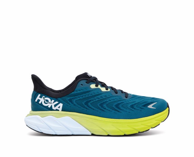 Hoka Blue Graphite With Blue Coral Arahi 6 Mens Athletic Shoes 1123194/6-BGBCR