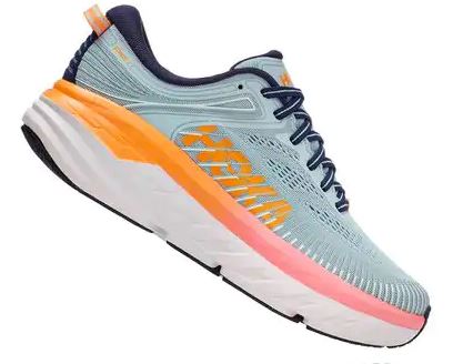 Hoka Blue Haze/Black Iris Bondi 7 Womens Road Running Shoes 1110519