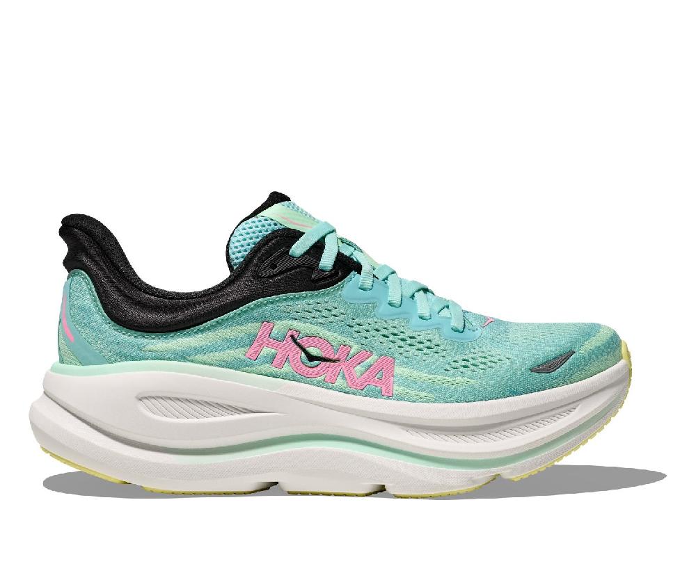 Hoka Blue Spark/Mint Flourite Bondi 9 Women's Running Shoes 1162012-BTF