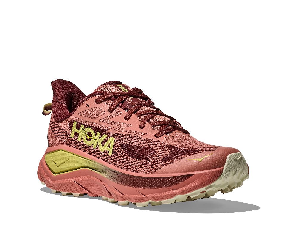 Hoka Blush/Dark Cedar Challenger 8 Women's Wide Width Trail Running Shoes 1168719-BSHD