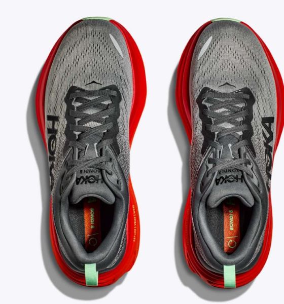 Hoka Castle Rock/Flame Bondi 8 Men's Running Shoes 1123202-CFLM