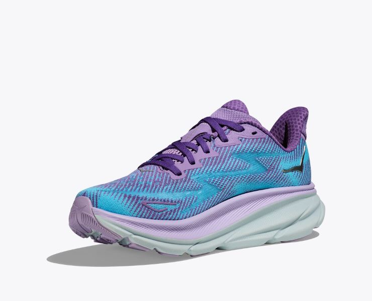 Hoka Chalk Violet/Pastel Lilac Clifton 9 Women's Running Shoes 1127896-CVPL