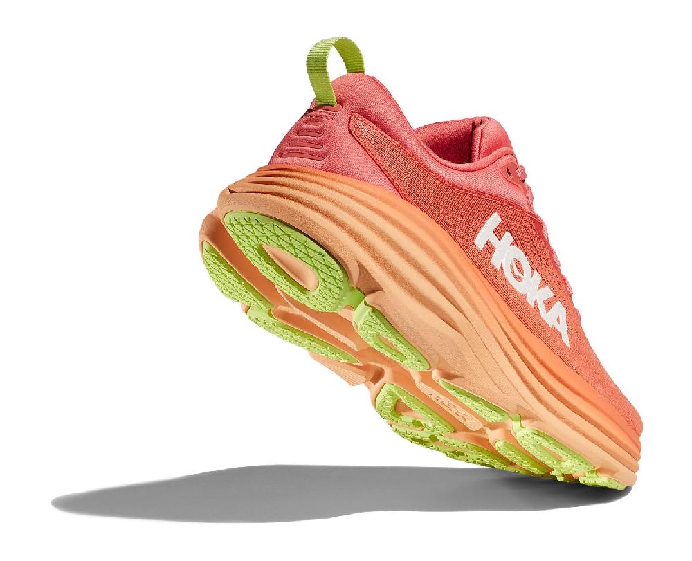 Hoka Coral/Papaya Bondi 8 Women's Running Shoes 1127952-CPPY