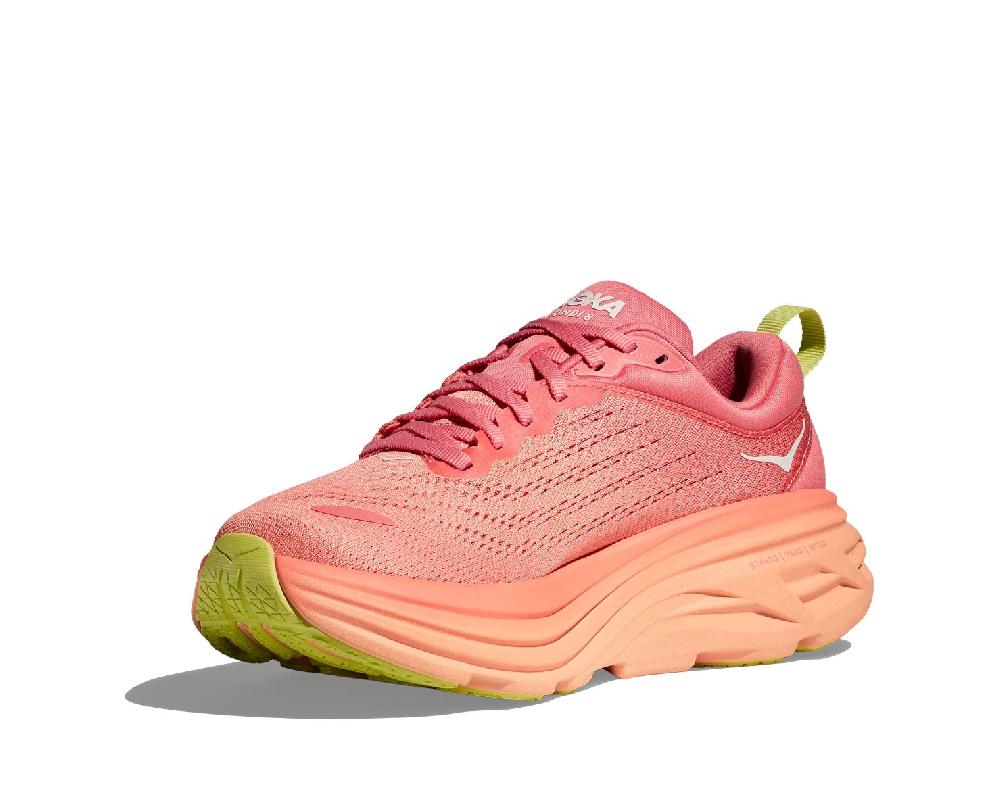 Hoka Coral/Papaya Bondi 8 Women's Running Shoes 1127952-CPPY