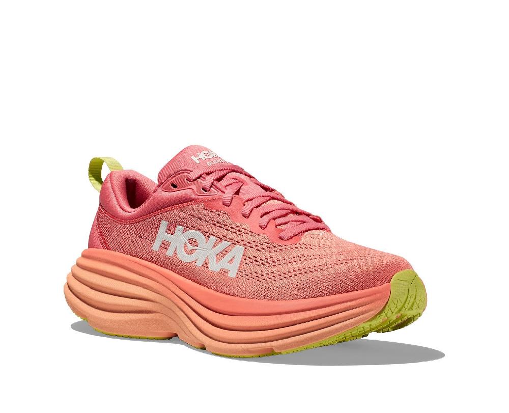 Hoka Coral/Papaya Bondi 8 Women's Running Shoes 1127952-CPPY