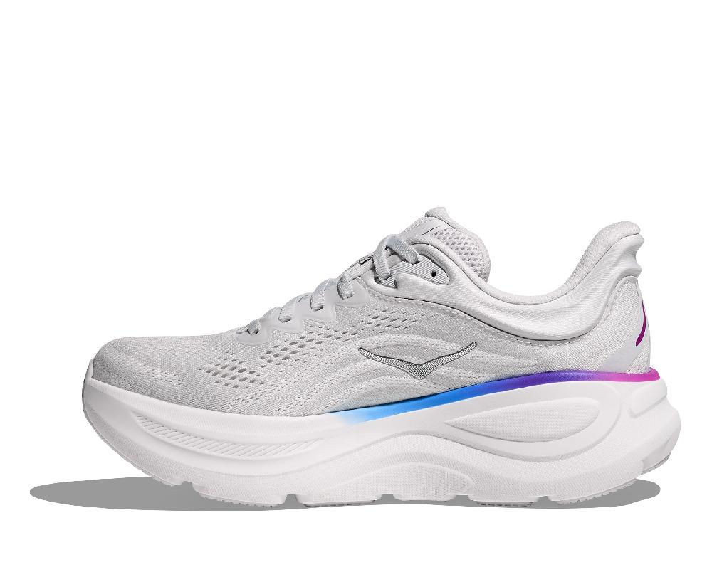 Hoka Cosmic Grey/White Bondi 9 Wide Width Women's Running Shoes 1162014-CYWH