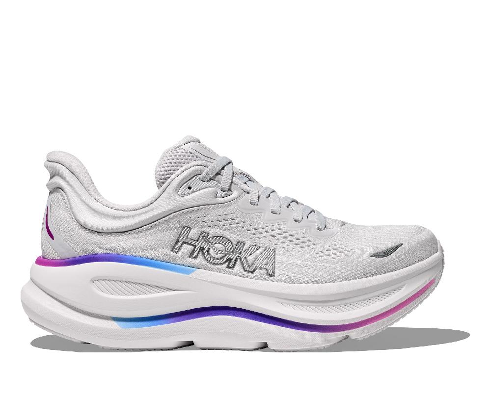 Hoka Cosmic Grey/White Bondi 9 Wide Width Women's Running Shoes 1162014-CYWH