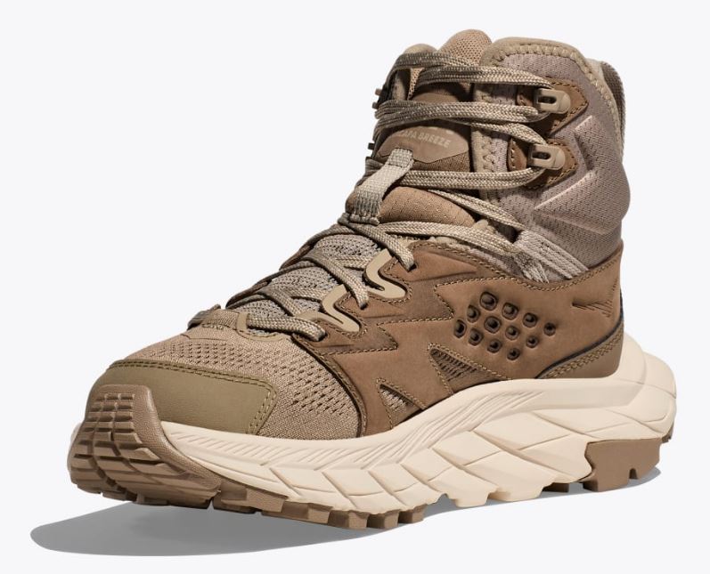 Hoka Dune/Eggnog Anacapa Breeze Mid Womens Hiking Shoes 1134506-DEGG