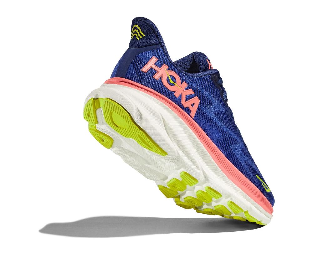 Hoka Evening Sky/Coral Clifton 9 Women's Running Shoes 1127896-EVN