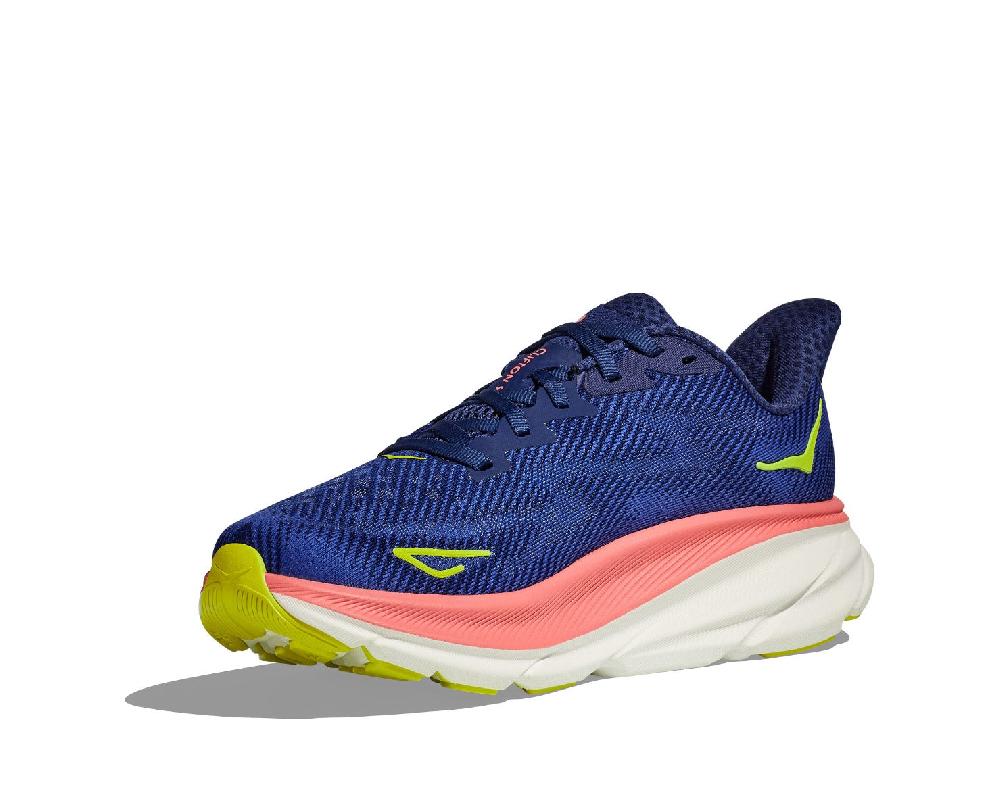 Hoka Evening Sky/Coral Clifton 9 Women's Running Shoes 1127896-EVN