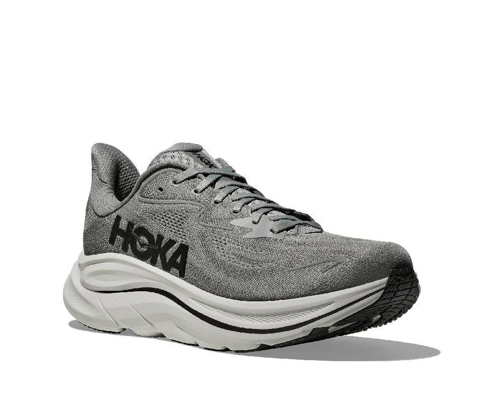 Hoka Galactic Grey/Asteroid Clifton 10 Wide Width Men's Running Shoes 1162032-GYST