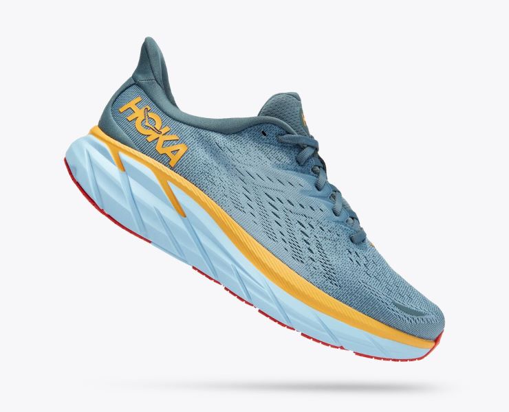 Hoka Goblin Blue/Mountain Spring Clifton 8 Mens Running Shoes 1119393-GBMS