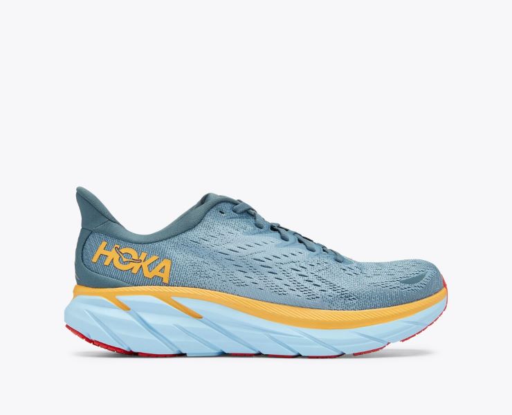 Hoka Goblin Blue/Mountain Spring Clifton 8 Mens Running Shoes 1119393-GBMS