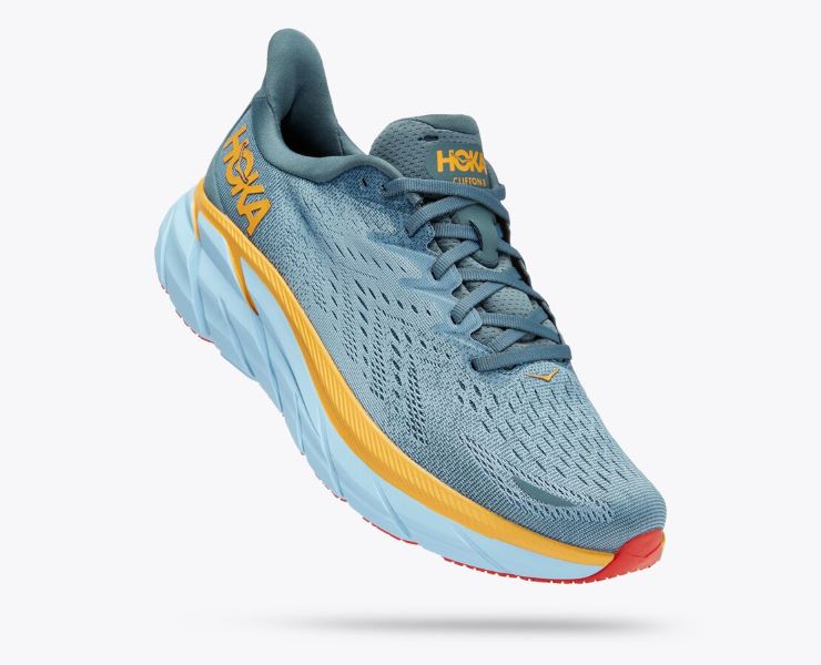 Hoka Goblin Blue/Mountain Spring Clifton 8 Mens Running Shoes 1119393-GBMS