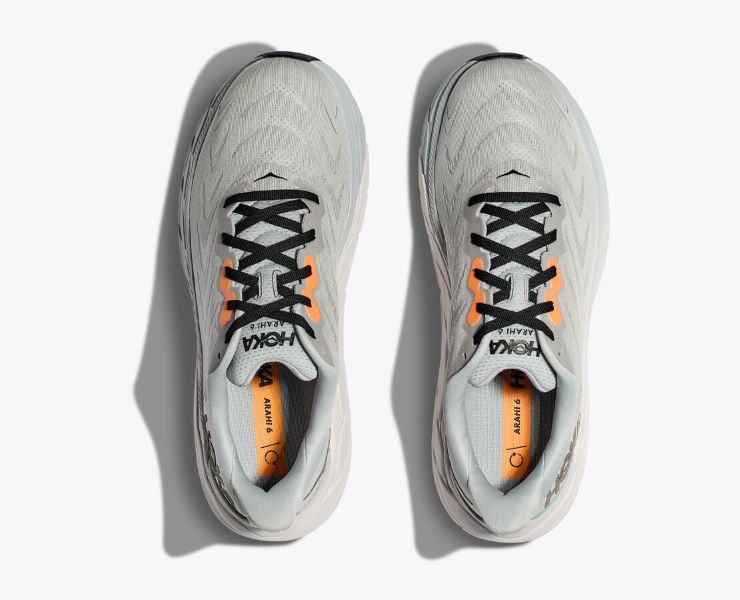 Hoka Harbor Mist/Black Arahi 6 Men's Wide Width Running Shoes 1123196-HMBC