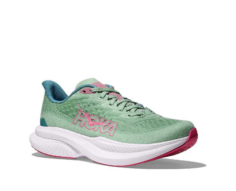 Hoka Jadeite/Alpine Blue Mach 6 Wide Width Women's Running Shoes 1147834-JTL