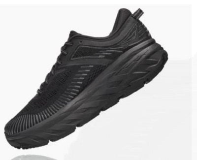 Hoka Men's Black/Black Wide Bondi 7 Comfort Running Shoe 1110530BBLC