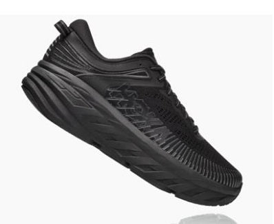 Hoka Men's Black/Black Wide Bondi 7 Comfort Running Shoe 1110530BBLC