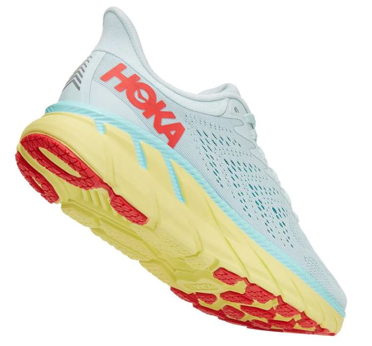Hoka Morning Mist/Hot Coral Clifton 7 Womens Road Running Shoes 1110509/35-MMHC