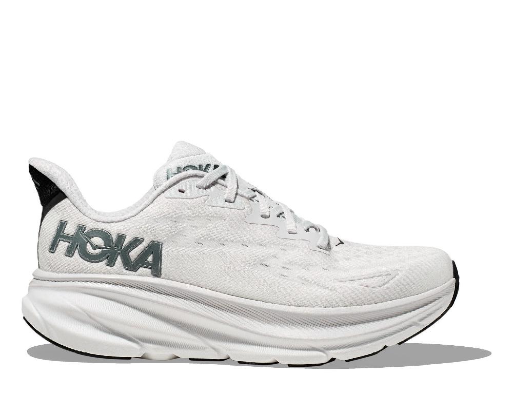 Hoka Nimbus Cloud/Steel Wool Men's Clifton 9 Wide Width Men's Running Shoes 1132210-NCSW