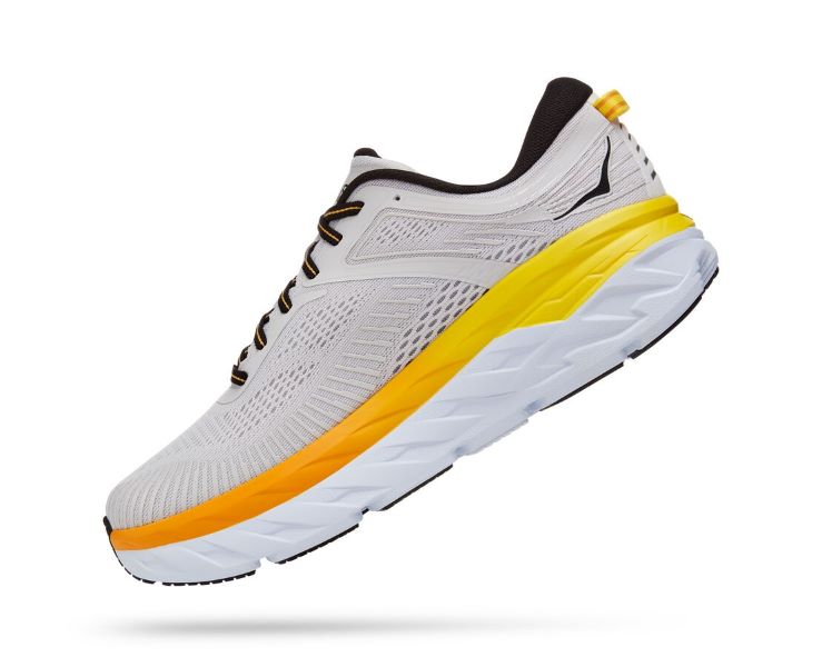 Hoka Nimbus Cloud With Radiant Yellow BONDI 7 Mens Running Shoes 1110530-NCRY