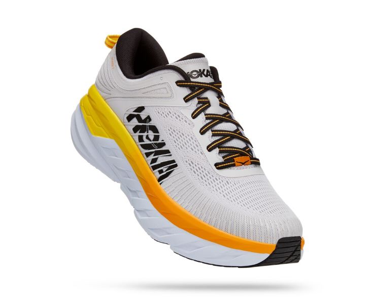 Hoka Nimbus Cloud with Radiant Yellow BONDI 7 Mens Running Shoes 1110530-NCRY