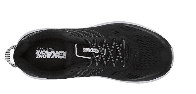 Hoka One Black/White Men's Clifton 6 Comfort Athletic Shoe 1102872