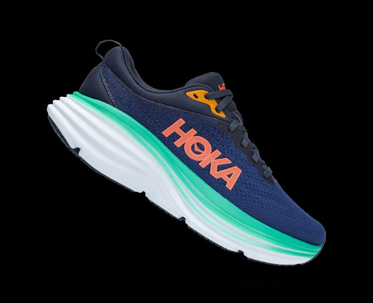 Hoka Outer Space/Bellwether Blue Bondi 8 Wide Width Womens Athletic Shoes 1127954-OSBB