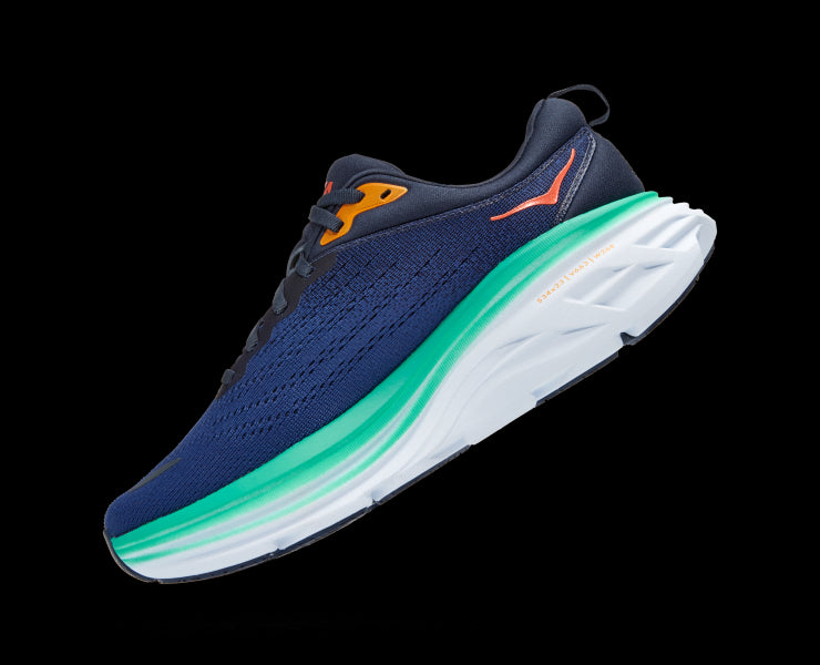 Hoka Outer Space/Bellwether Blue Bondi 8 Wide Width Womens Athletic Shoes 1127954-OSBB