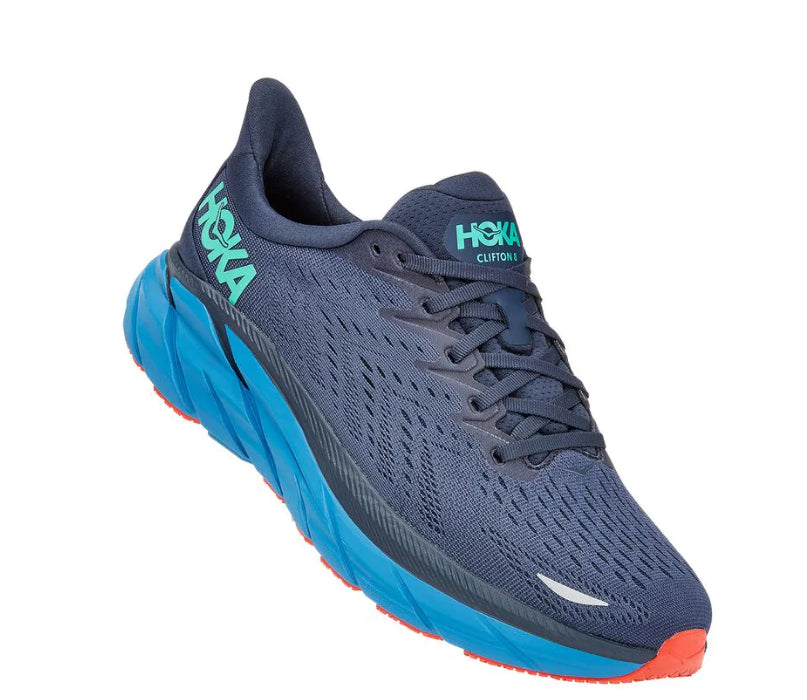 Hoka Outer Space with Vallarta Blue Clifton 8 Men's Running Shoes 1119393/74-OSVB