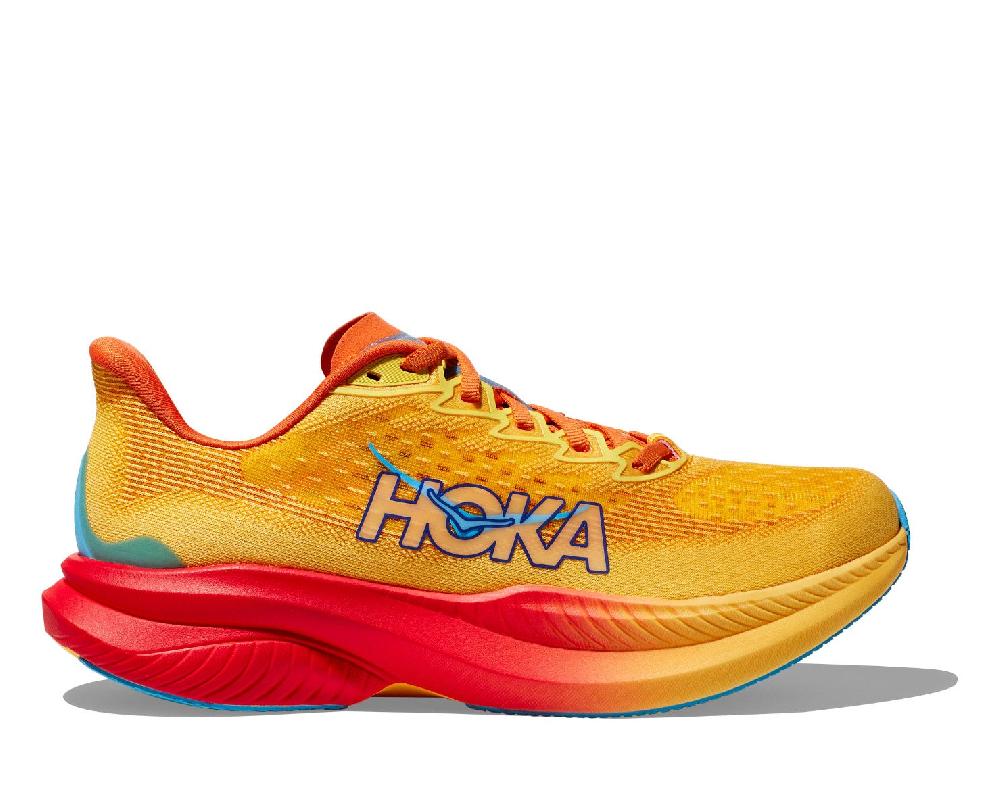 Hoka Poppy/Squash Mach 6 Women's Athletic Shoes 1147810-PYS