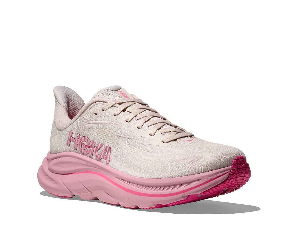 Hoka Rose Cream/Dried Rose Clifton 10 Wide Width Women's Running Shoes 1162050-RMD