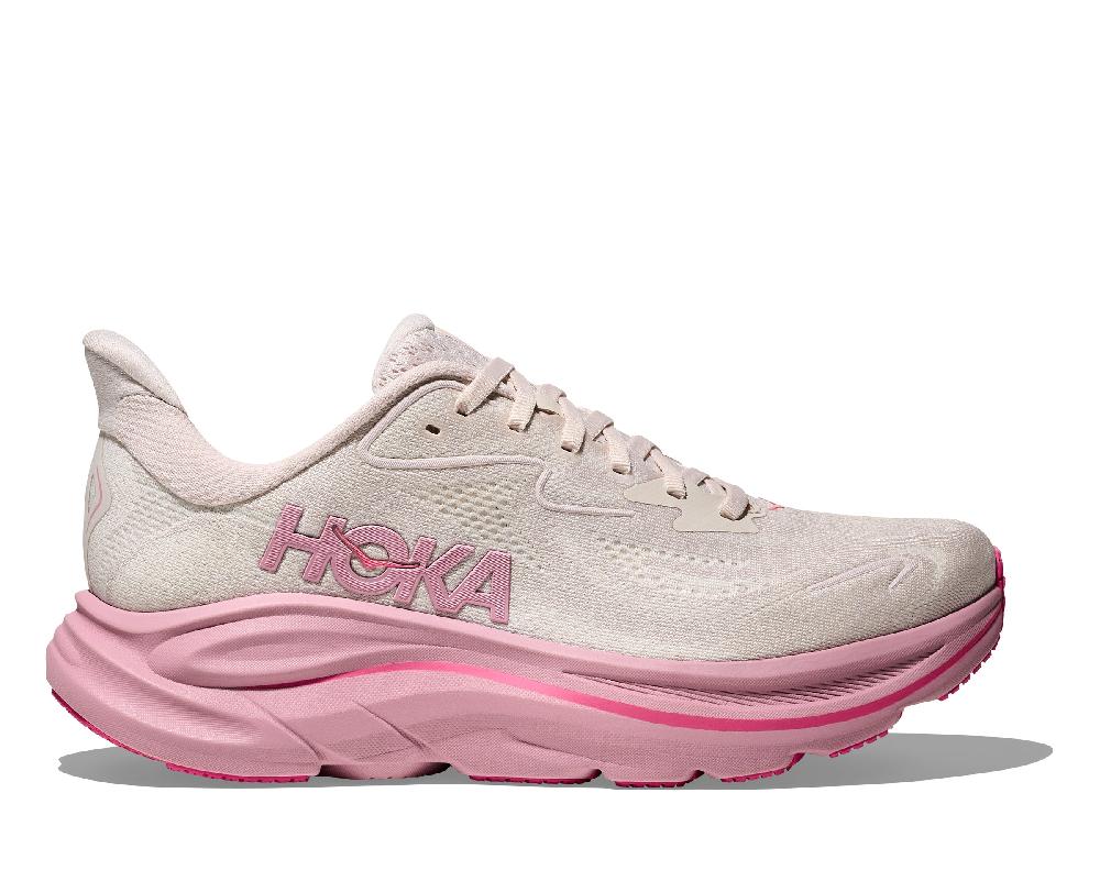 Hoka Rose Cream/Dried Rose Clifton 10 Wide Width Women's Running Shoes 1162050-RMD