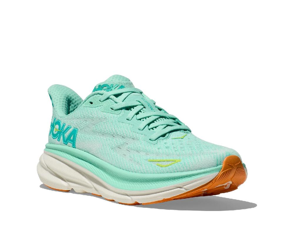 Hoka Seafoam/Aqua Clifton 9 Women's Running Shoes 1127896-SMQ