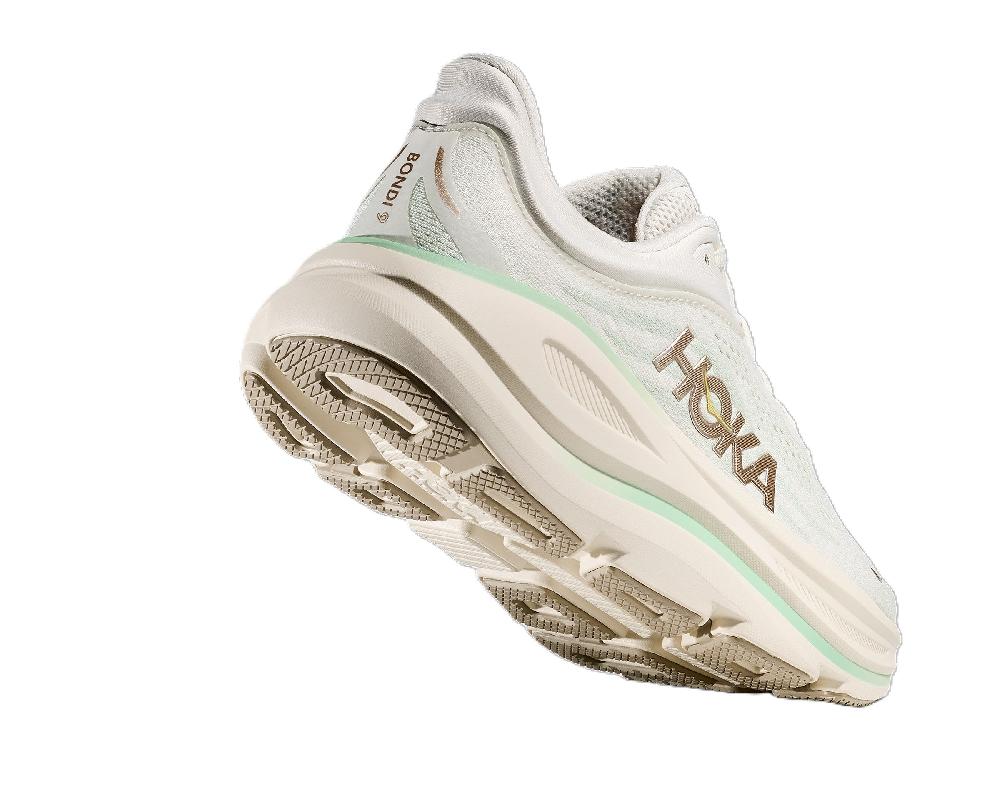 Hoka Truffle Salt/Sea Glass Bondi Women's Wide Width Running Shoes 1162014-TLSL