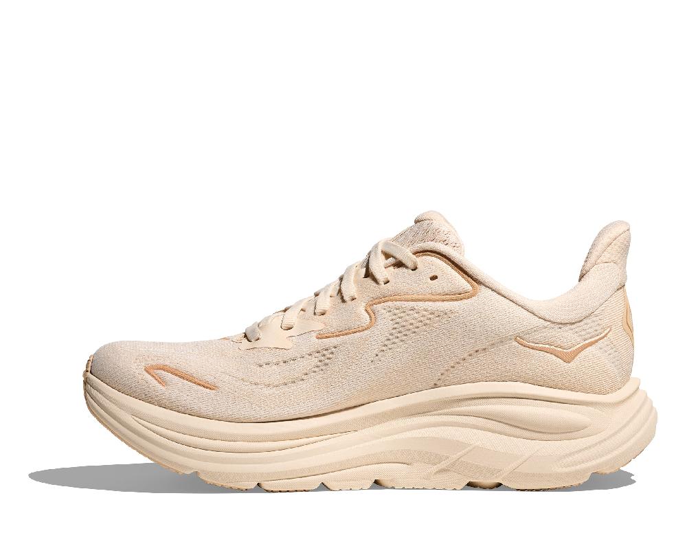 Hoka Vanilla/Birch Clifton 10 Women's Wide Width Running Shoes 1162050-VCH