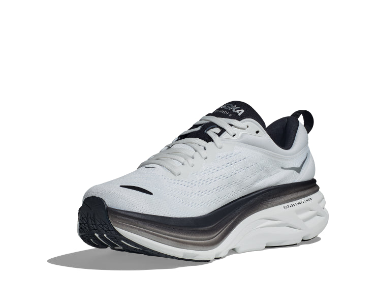Hoka White/Black Bondi 8 Men's Athletic Shoes 1123202-WBLC