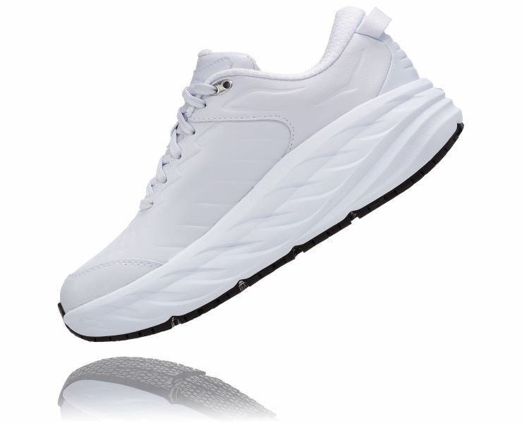 Hoka White Bondi SR Womens All Day Comfort Shoes 1110521-WHT