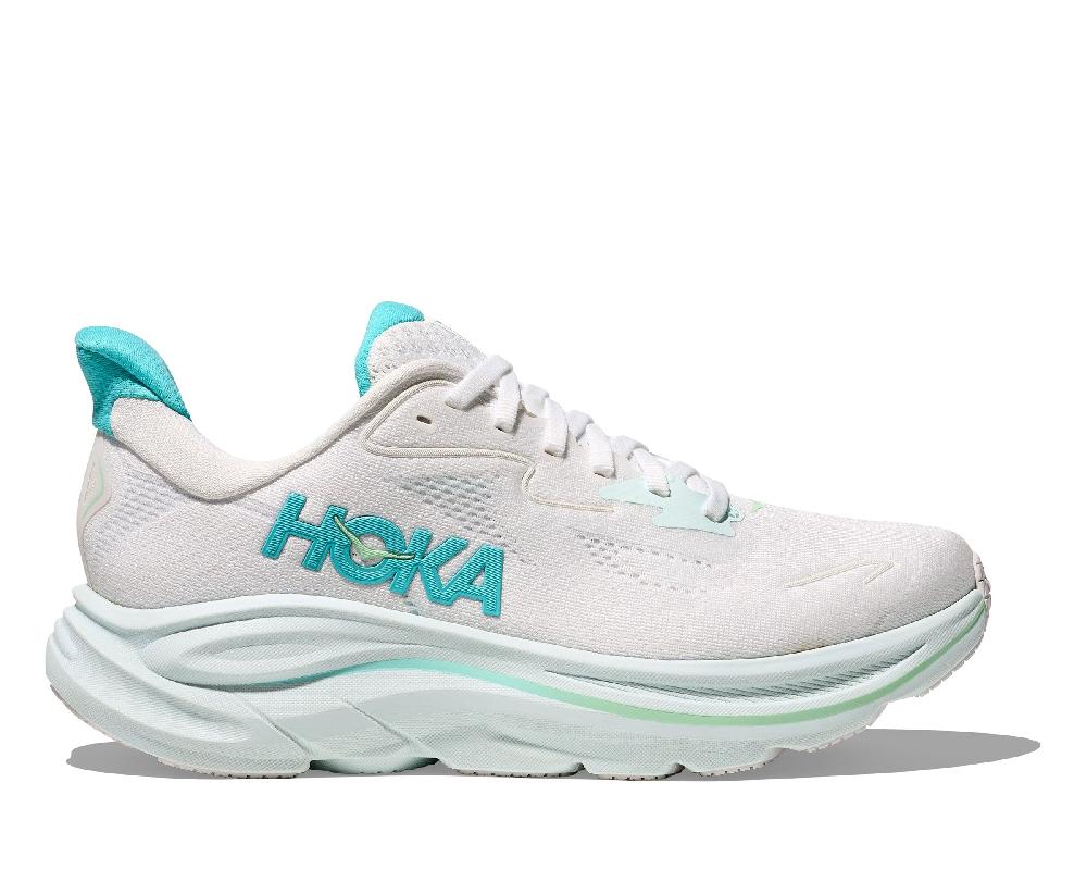 Hoka White/Cielo Blue Clifton 10 Women's Shoes 1162031-WTCL