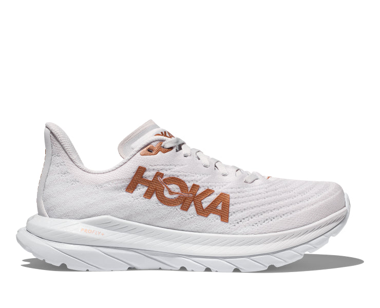 Hoka White/Copper Mach 5 Women's Race Shoes 1127894-WCPP