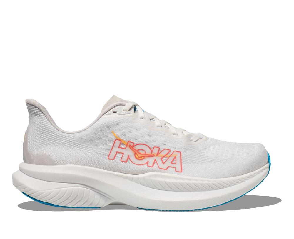 Hoka White/Nimbus Cloud Mach 6 Women's Running Shoes 1147810-WNCL