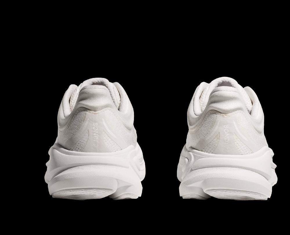 Hoka White/White Bondi 9 Women's Running Shoes 1162012-WWH